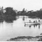 Fishing at Norway Brook above dam, 1910s