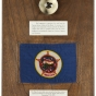 Apollo 17 moon rock and Minnesota state flag plaque 