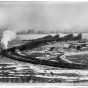 Black and white photograph of the ore docks at Duluth, 1903.