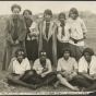 Black and white photograph of the Phyllis Wheatley House diamond ball team, summer 1926. Ethel Ray (later Ethel Ray Nance) stands at the far left.