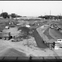 Black and white photograph of the construction of I-94 at the former intersection of Rondo and Fairview Avenues, September 1, 1967. 