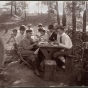 Charlie Skon's (in black suit) Bike club