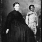 Photograph of Julia B. Nelson with a pupil c.1865.