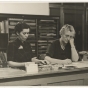 Gratia A. Countryman at desk in Minneapolis Public Library