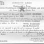 Black and white scan of Lizzie Schafman’s “Identity Card” to use in France, 1930.