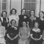 Black and white photograph of Former Crookston BPW presidents, 1942. 