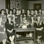Black and white photograph of a Farm Bureau workshop, 1960.  