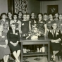 Black and white photograph of a Farm Bureau workshop, 1960.  