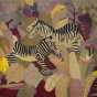 Zebra Tapestry, 1928. Tapestry by Clara Mairs.