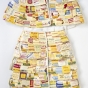 Color photograph of a dress made out of butter cartons used at the Minnesota State Fair, 1965. 