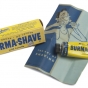 Burma-Shave shaving cream, box, and pamphlet