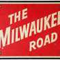Color image of “The Milwaukee Road” sign, manufactured ca. 1950s.