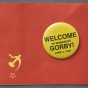 "Welcome Gorbachev" button and flag