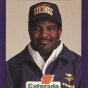 Color image of Minnesota Vikings crime prevention trading card of head coach Dennis Green, 1992.