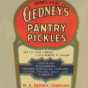 Color image of a Gedney's Pantry Pickles label, c.1935.
