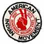 American Indian Movement (AIM) patch commemorating the eighty-third anniversary of the Wounded Knee massacre in South Dakota, 1973.