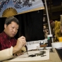 Chinese calligraphy demonstration at the 2008 Festival of Nations