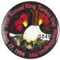 Color image of a Turkey Day button from Worthington, Minnesota, 1994.