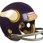 Color image of the helmet worn by Minnesota Vikings safety Paul Krause in the late 1970s.