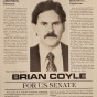 Brian Coyle senate campaign leaflet, 1978