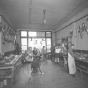 Black and white photograph of the interior of the Artificial Limb Company, Minneapolis. 1918.