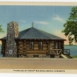 Postcard illustration of the old Paul Bunyan House, Bemidji