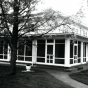 The Rum River side and enclosed porch of the Woodbury House, 1993. Photographer unknown. Anoka County Historical Society, Object ID# 3000.4.32-B. Used with the permission of Anoka County Historical Society.