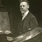 Black and white photograph of Robert Koehler, c.1907.