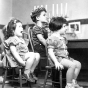 Black and white photograph of children at Adath Jeshurun Nursery School, Minneapolis, 1938.