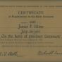 James F. Kline registration certificate