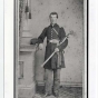 Black and white full-length portrait photograph of John K. Arnold, c/1863