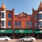 Anoka’s Jackson Hotel, built in the 1870s and then rebuilt by Charles G. Jackson in 1884 after a fire. Photo by Wikimedia Commons user McGhiever, July 2, 2013.