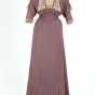 Lavender satin dress made by dressmaker Caroline Mundahl, St. Paul, 1910–1913.