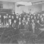 Photograph of the interior of Mud Lake School (District #33) in rural Watertown taken during the late 1880s. Photograph Collection, Carver County Historical Society, Waconia.