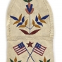 Color image of a beaded wall pocket made by Dakota Indians. Collected at the Cheyenne River Indian Reservation in the late nineteenth or early twentieth century.