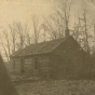 Photograph of the first schoolhouse in Carver County (in Chanhassen Township) c.1855. At the time, the school's teacher was Susan Hazeltine. Photograph Collection, Carver County Historical Society, Waconia.