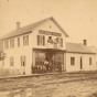 Black and white photograph of the Sherman House Hotel, Waconia, c.1890.