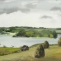 Northern Minnesota Lake, watercolor on paper by Adolf Dehn, 1950.