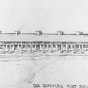 Sketch of soldiers’ barracks at Fort Snelling, c.1862, by Albert Colgrave.