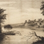 The village of St. Paul, 1844. Etching by Charles William Post. 