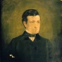 Pastel drawing on paper made c.1900 of John Ball Brisbin, the St. Paul lawyer who defended Ann Bilansky in her 1859 murder trial, as he appeared c.1860.