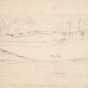 Graphite drawing of Fort Ripley from east the Mississippi, 1863. Drawing by Jonathan Burnett Salisbury.