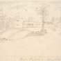 Graphite Drawing of Fort Ripley, 1863. Drawing by Jonathan Burnett Salisbury.