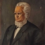 Oil on canvas color painting of Rev. Alfred Brunson c.1830.