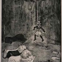 Daniel in the Lion’s Den, 1925. Etching on paper by Clara Mairs. 