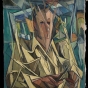 "Self Portrait," oil-on-canvas painting by Elof Wedin, 1950."