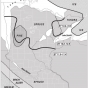 Glacial Lake Agassiz and River Warren in 11,000 BCE