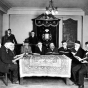 Black and white photograph of a service at the Jewish Home for the Aged in St. Paul, c.1925.