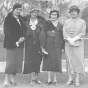 Black and white photograph of members of the St. Paul section of the National Council of Jewish Women, 1933. Pictured are Mrs. Segal, Mrs. Firestone, Mrs. Bronstein, and Mrs. Phillips. 