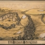 Lithograph interpretation of the Battle of Birch Coulee, 1912.